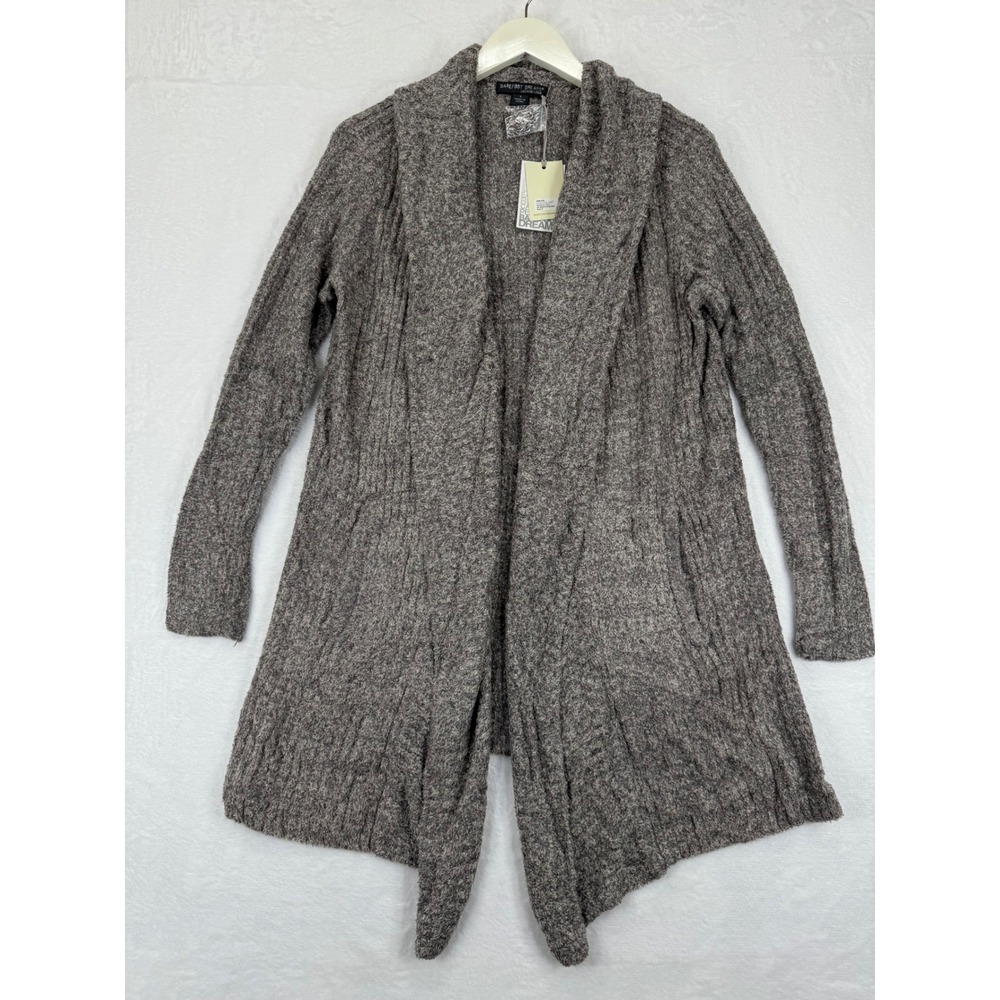 Barefoot Dreams CozyChic Lite Montecito Cardi Graphite Stone Cardigan Size S
